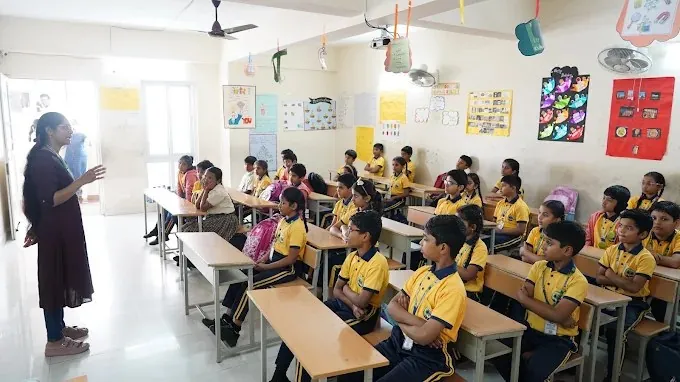 Students in class at Munchkins School