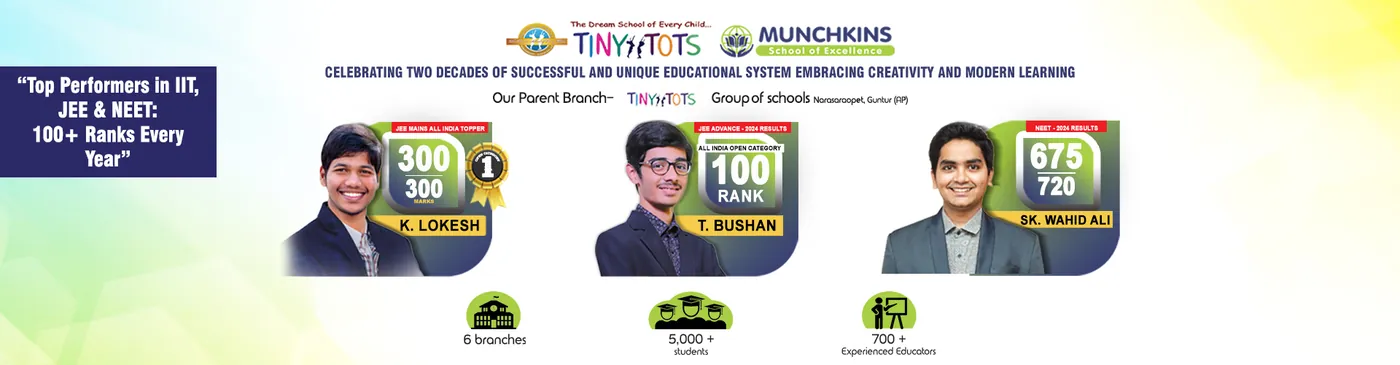 Tiny Tots and Munchkins toppers in JEE, NEET and Olympiads