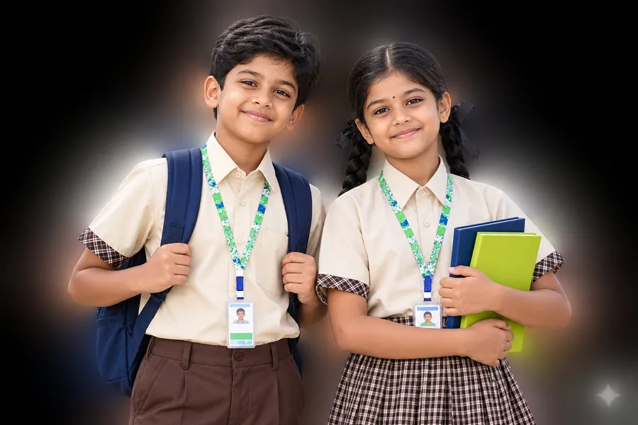 Happy Munchkins students in school uniform
